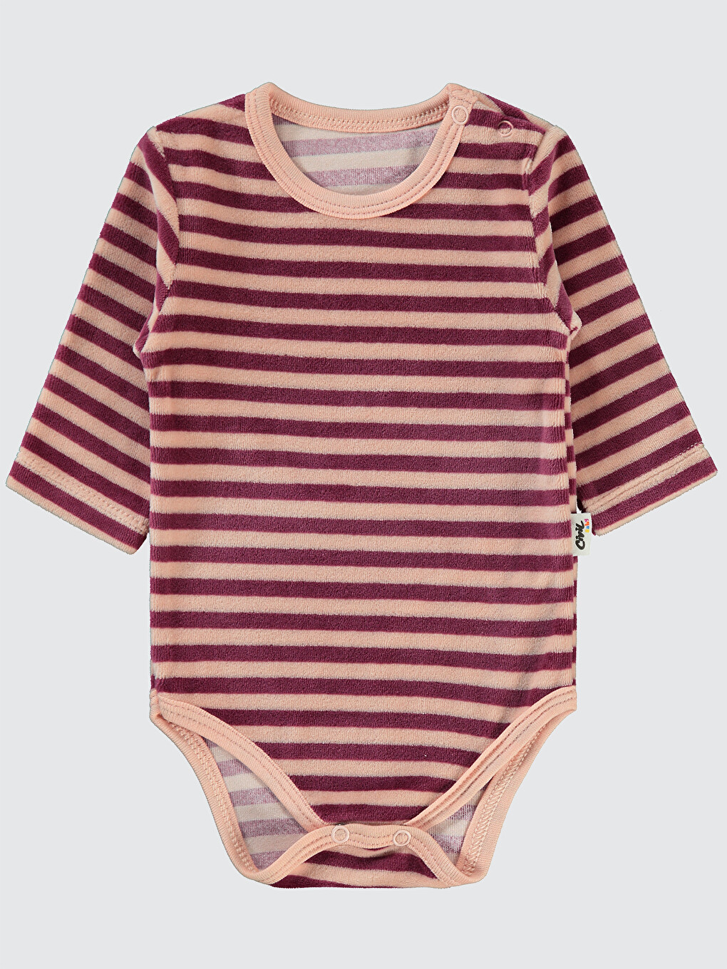 Pembe Baby Bebek Çıtçıtlı Badi 1-18 Ay Somon