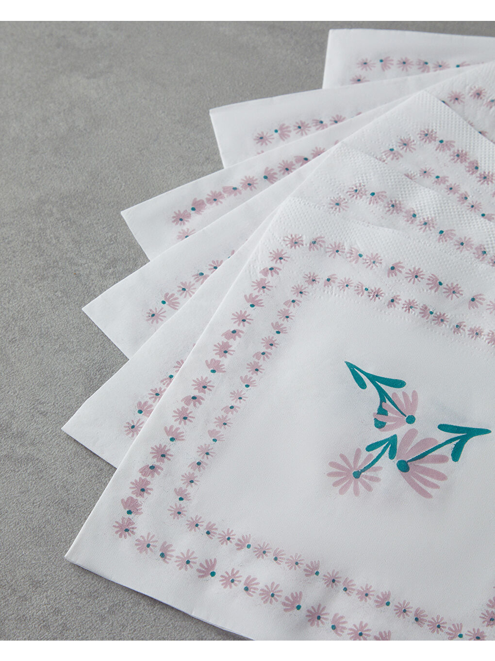 Beyaz Pudlily 20'li Kağıt Peçete 33x33 cm Renkli-1