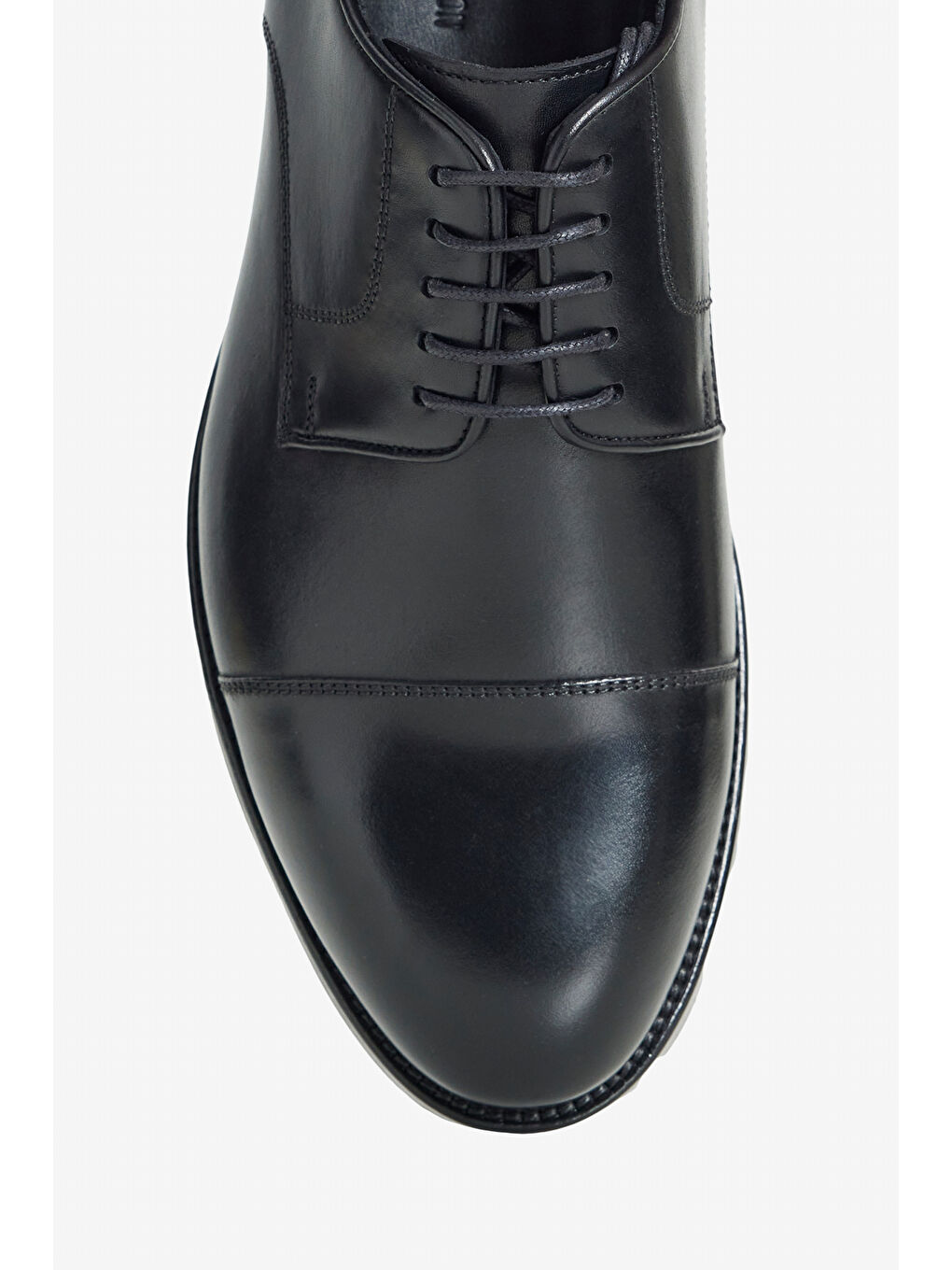 Erkek Siyah %100 Deri Bağcıklı Rahat Klasik Ayakkabı-2