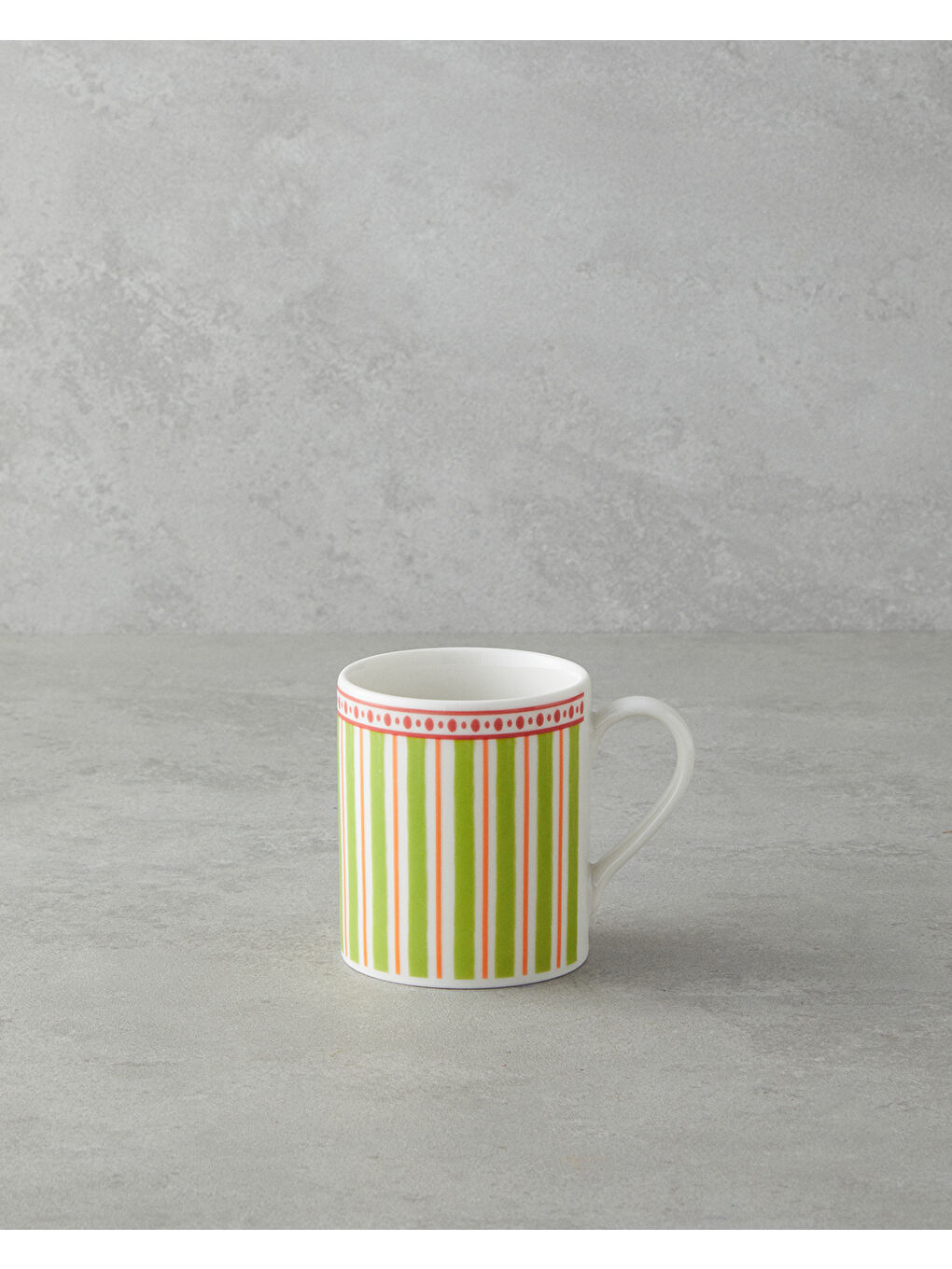 Elora Bone Porselen Kupa 290 ml Yeşil-Turuncu-Pembe