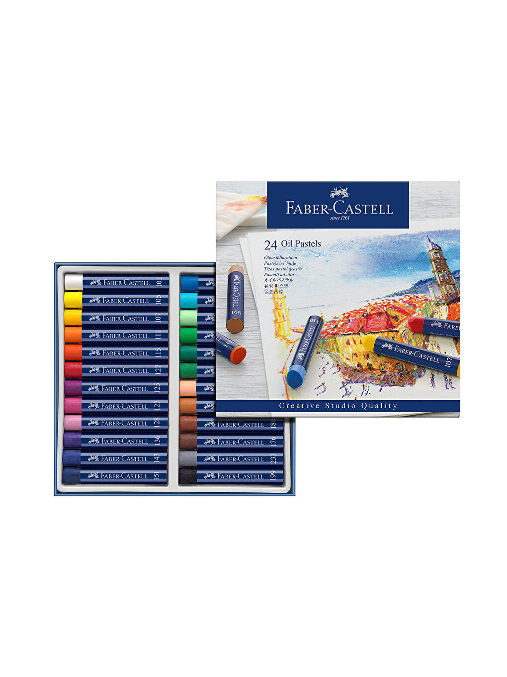 Creative Studio Yağlı Pastel Boya, 24 Renk, Parlak ve Yoğun Renkler, Yumuşak Kullanım-1