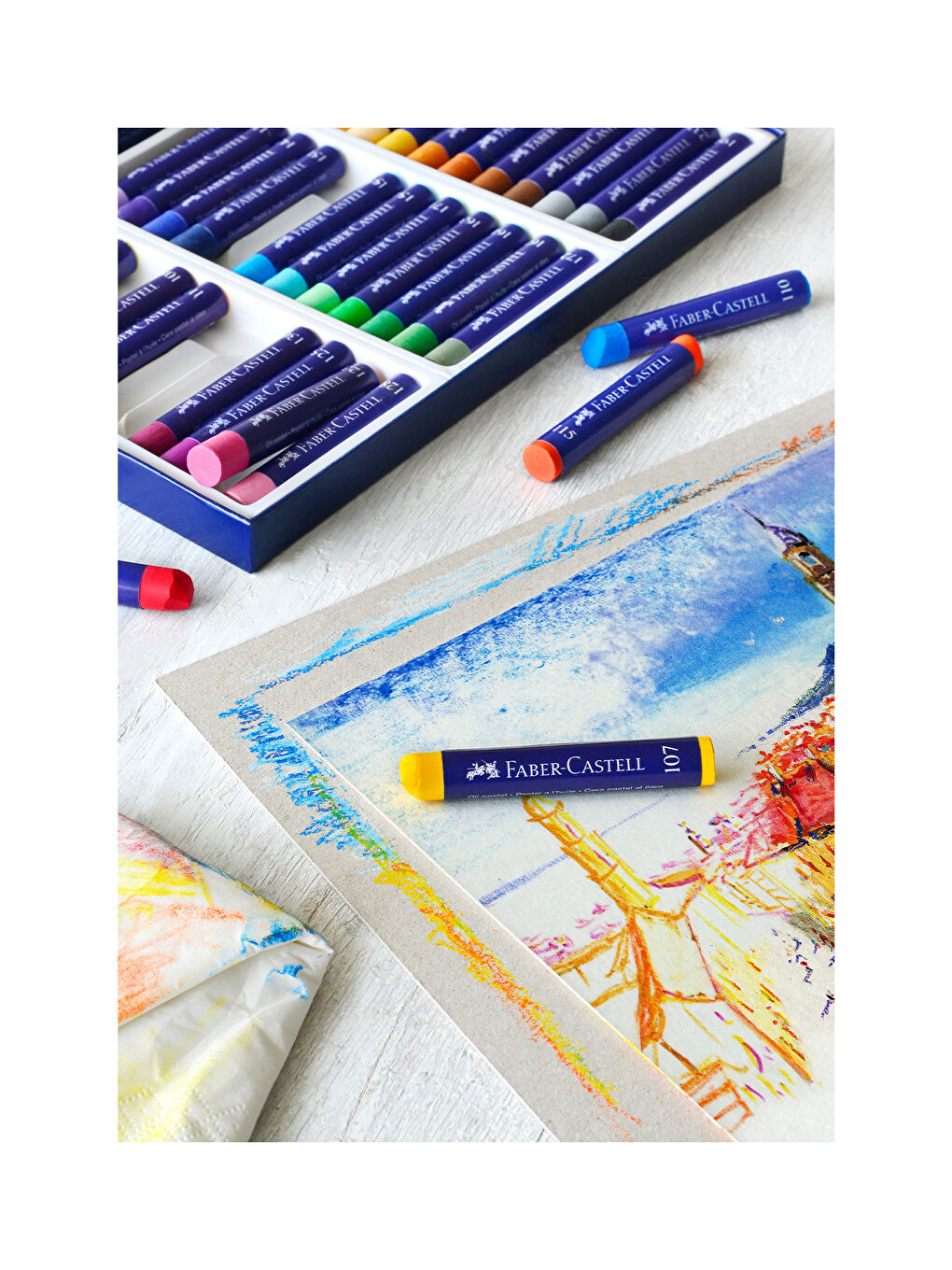 Creative Studio Yağlı Pastel Boya, 24 Renk, Parlak ve Yoğun Renkler, Yumuşak Kullanım-3