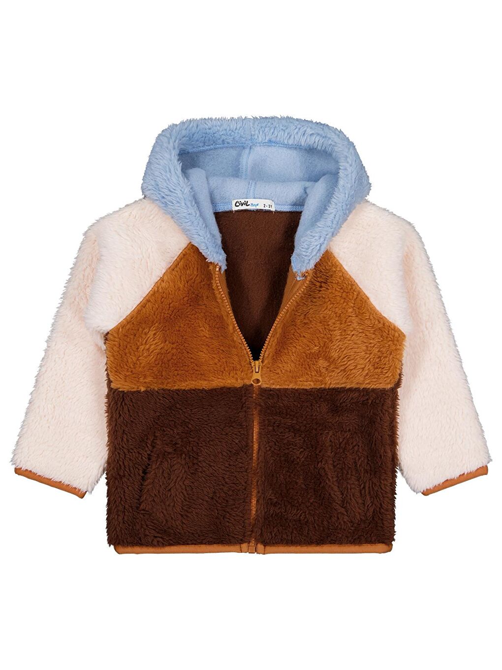 Boys Reglan Kol Parçalı 2-5 Yaş Hırka - Turuncu 4-5 Yaş-1