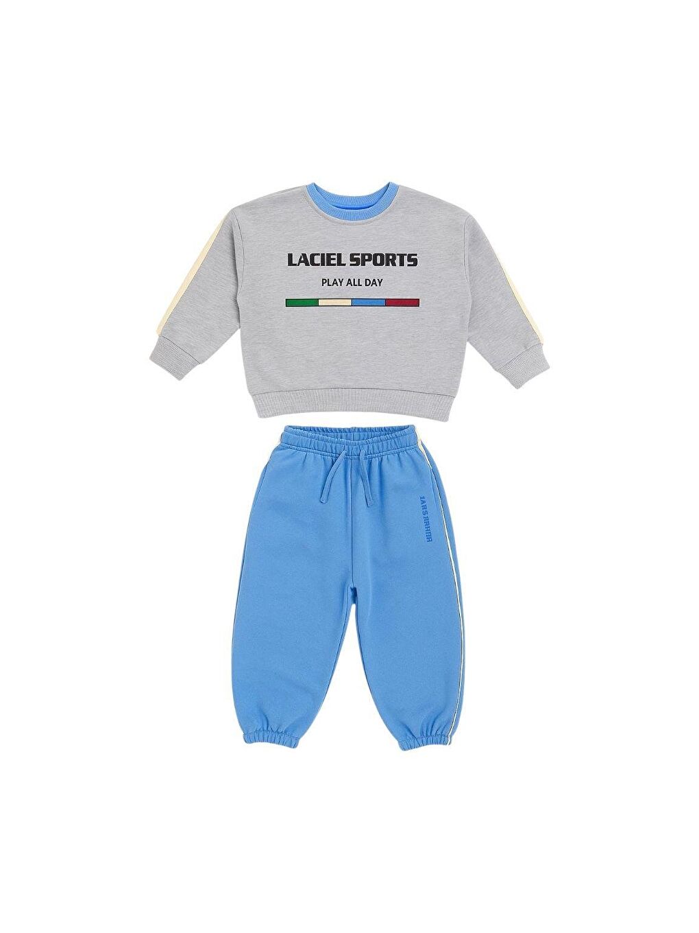 Karışık Unisex Çocuk Pamuklu Gri Spor Baskılı Sweatshirt – Rahat Kalıp, Yumuşak Doku