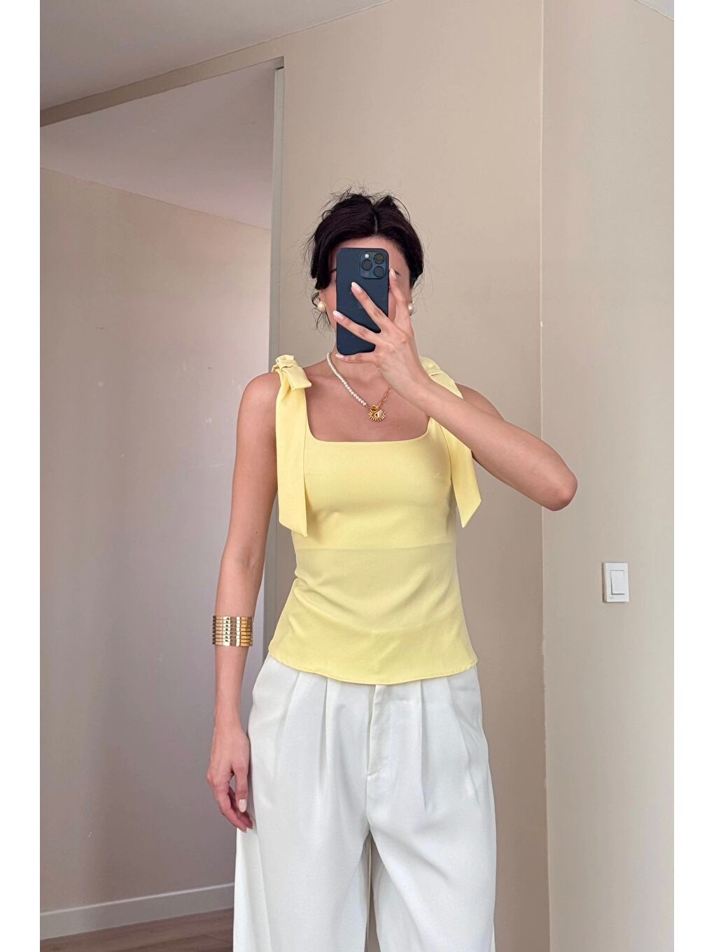 Kadın Sarı Bluz 1041-2999-1