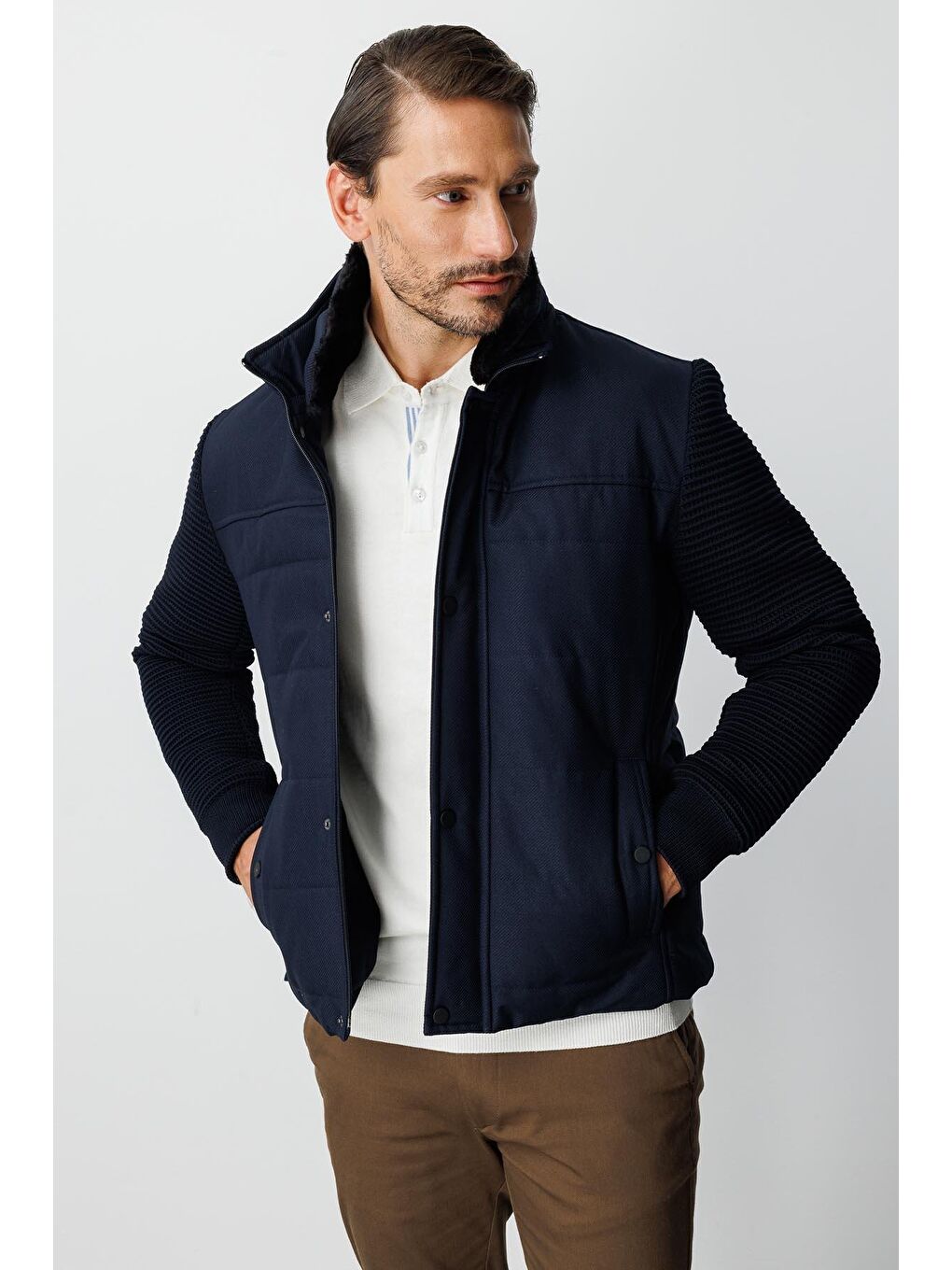 Lacivert Erkek Lacİvert Standart Std Mont-1