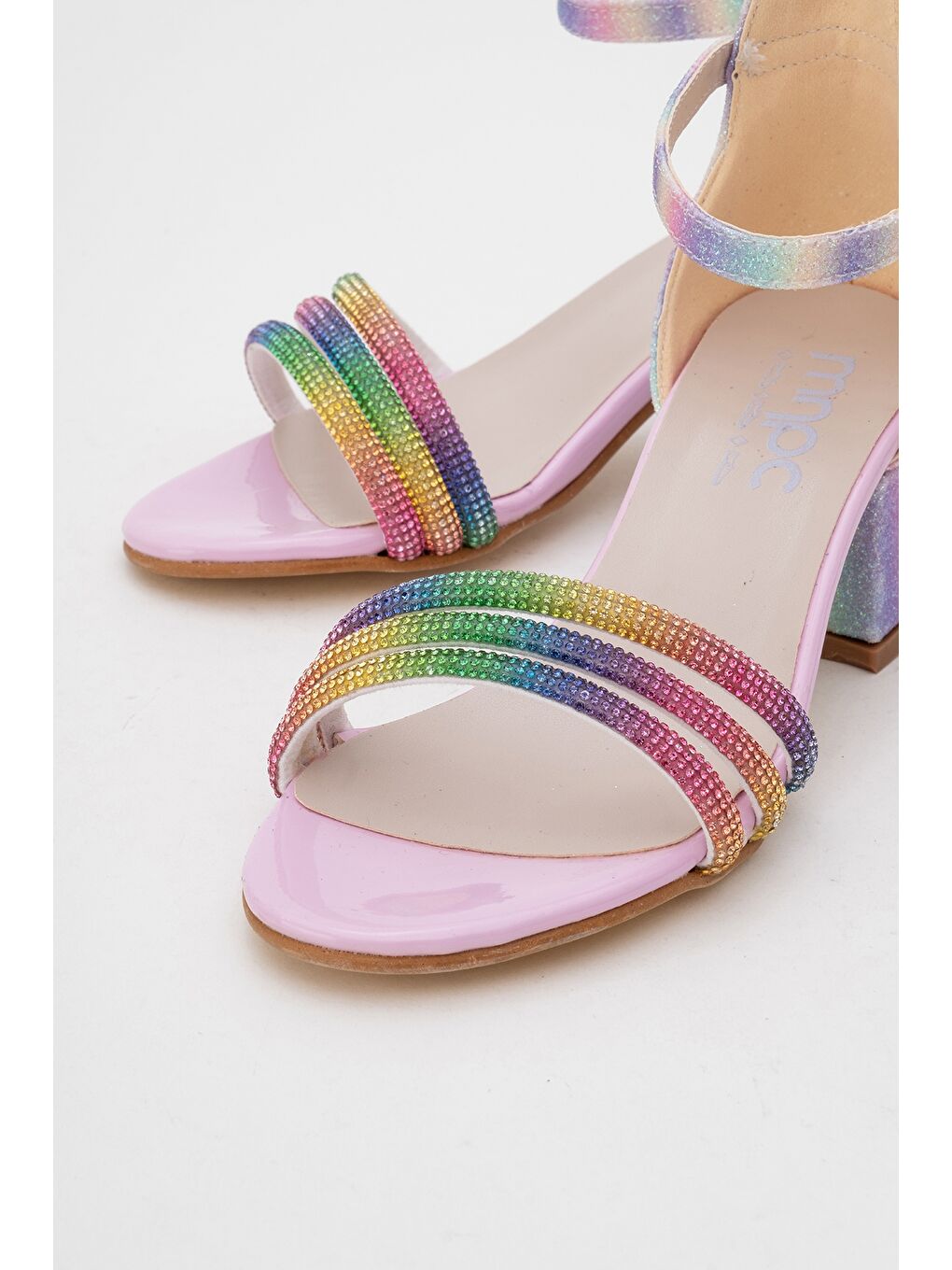 Karışık Kız Çocuk Taşlı Topuklu Abiye Ayakkabı-1