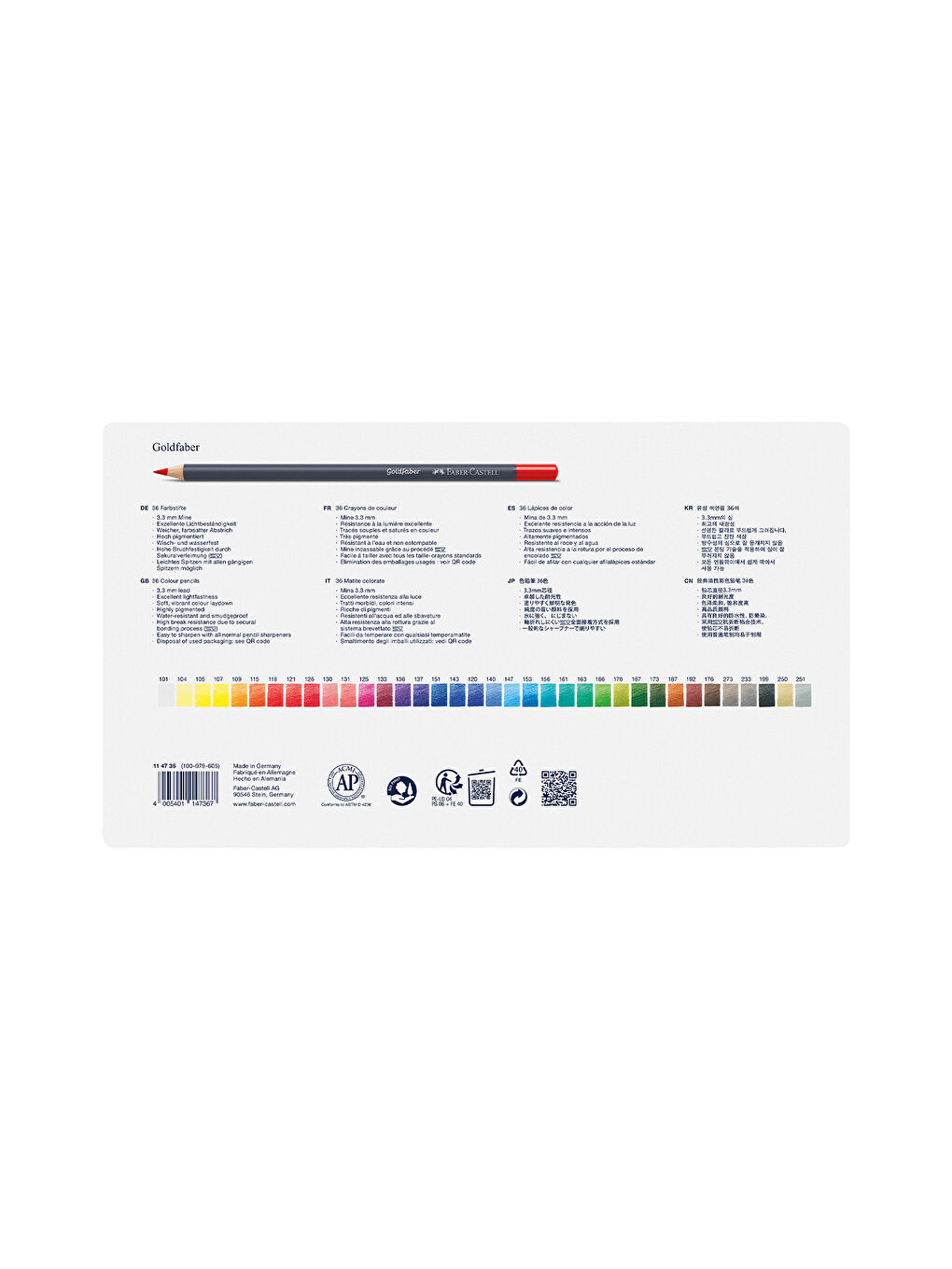 Goldfaber Sulu Boya Kalemi, 36 Renk, Solmaya Dayanıklı Pigment, Yumuşak ve Canlı Renkler-1