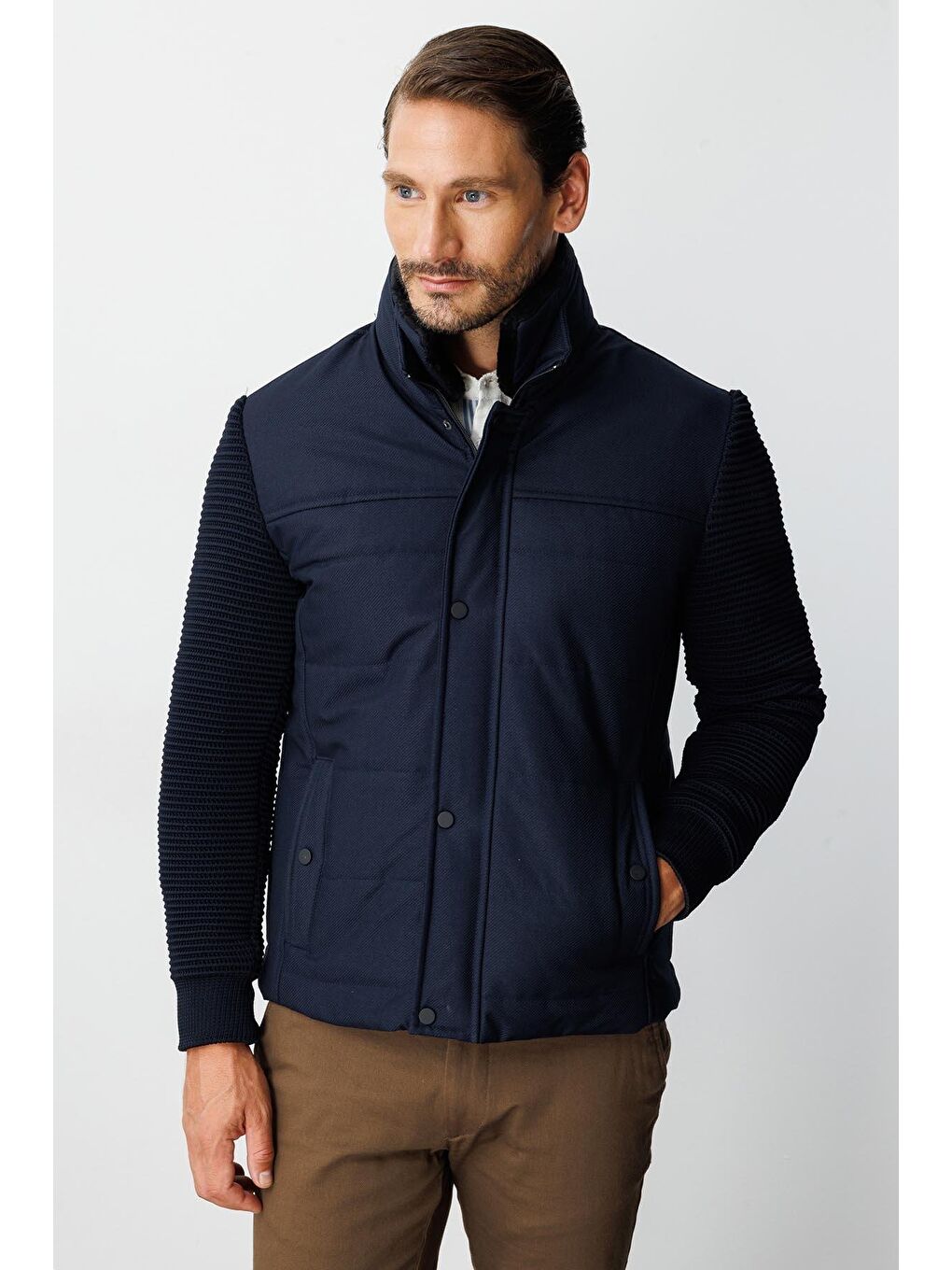 Lacivert Erkek Lacİvert Standart Std Mont-2