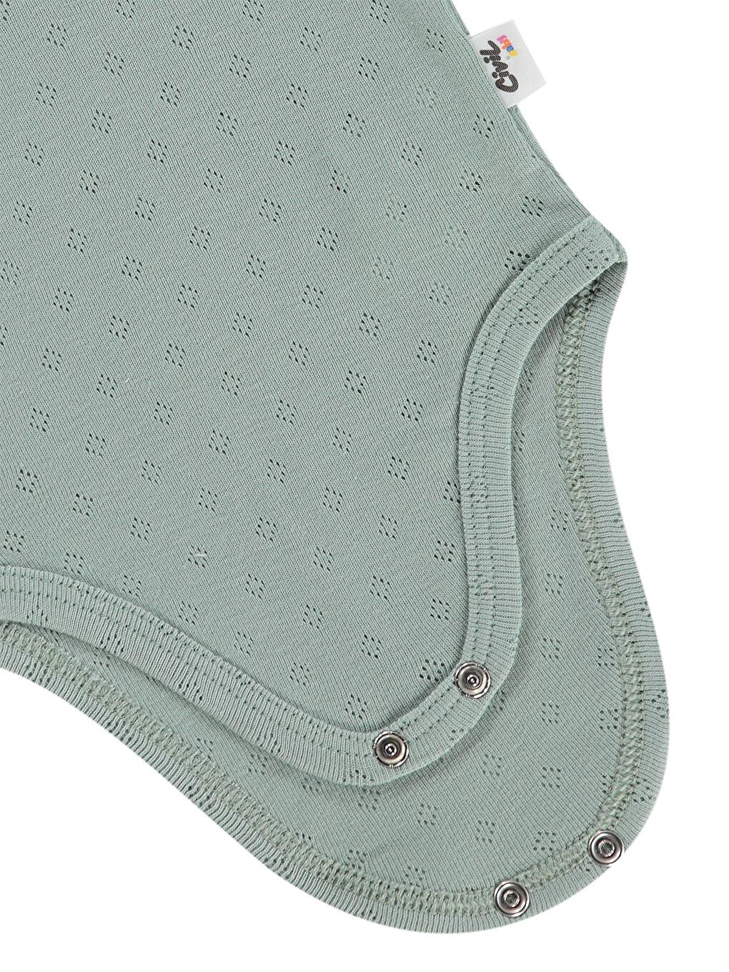 Baby Jakarlı 3-36 Ay Çıtçıtlı Badi - Yeşil-1