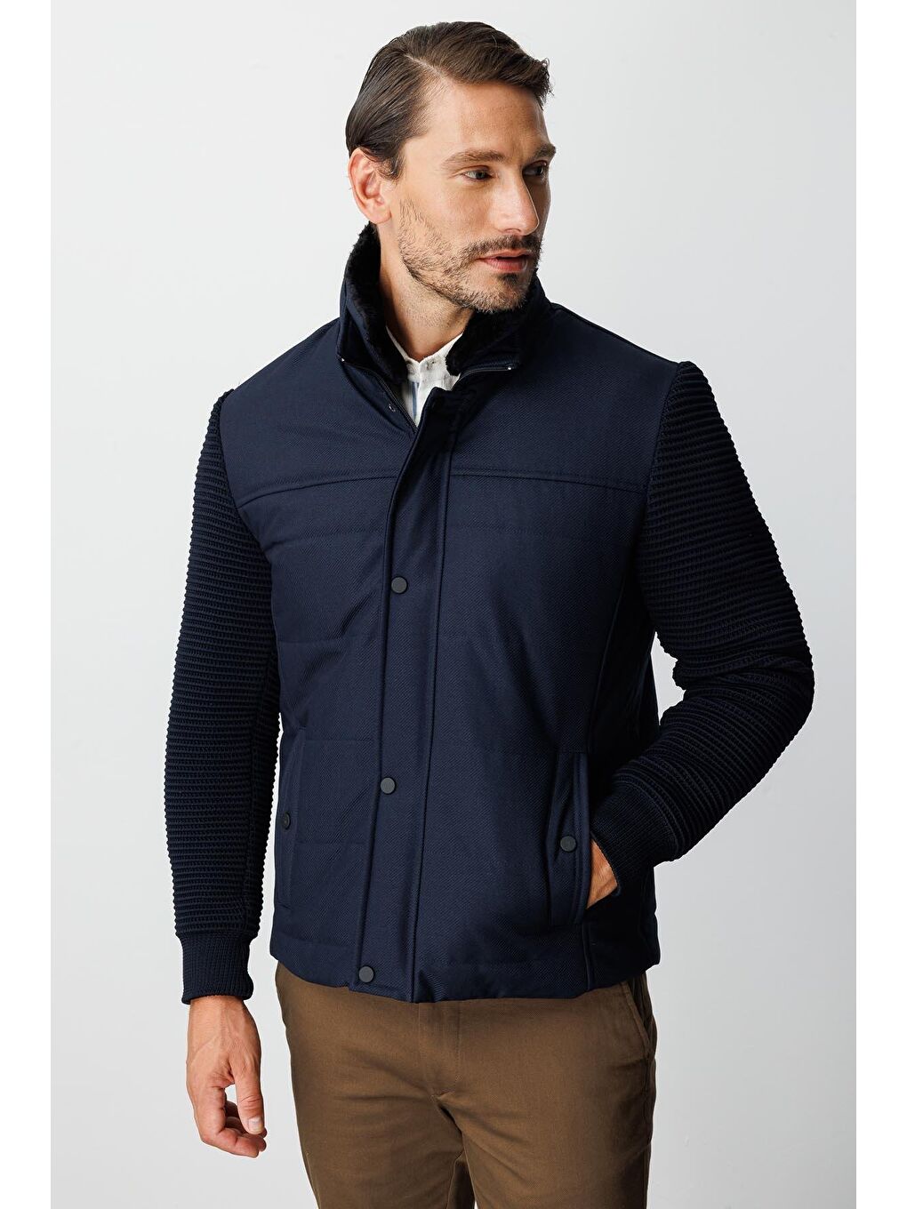 Lacivert Erkek Lacİvert Standart Std Mont-3