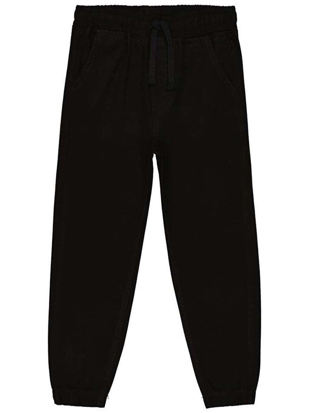 Boys Beli Paçası Lastikli 6-9 Yaş Pantolon - Siyah6-7 Yaş