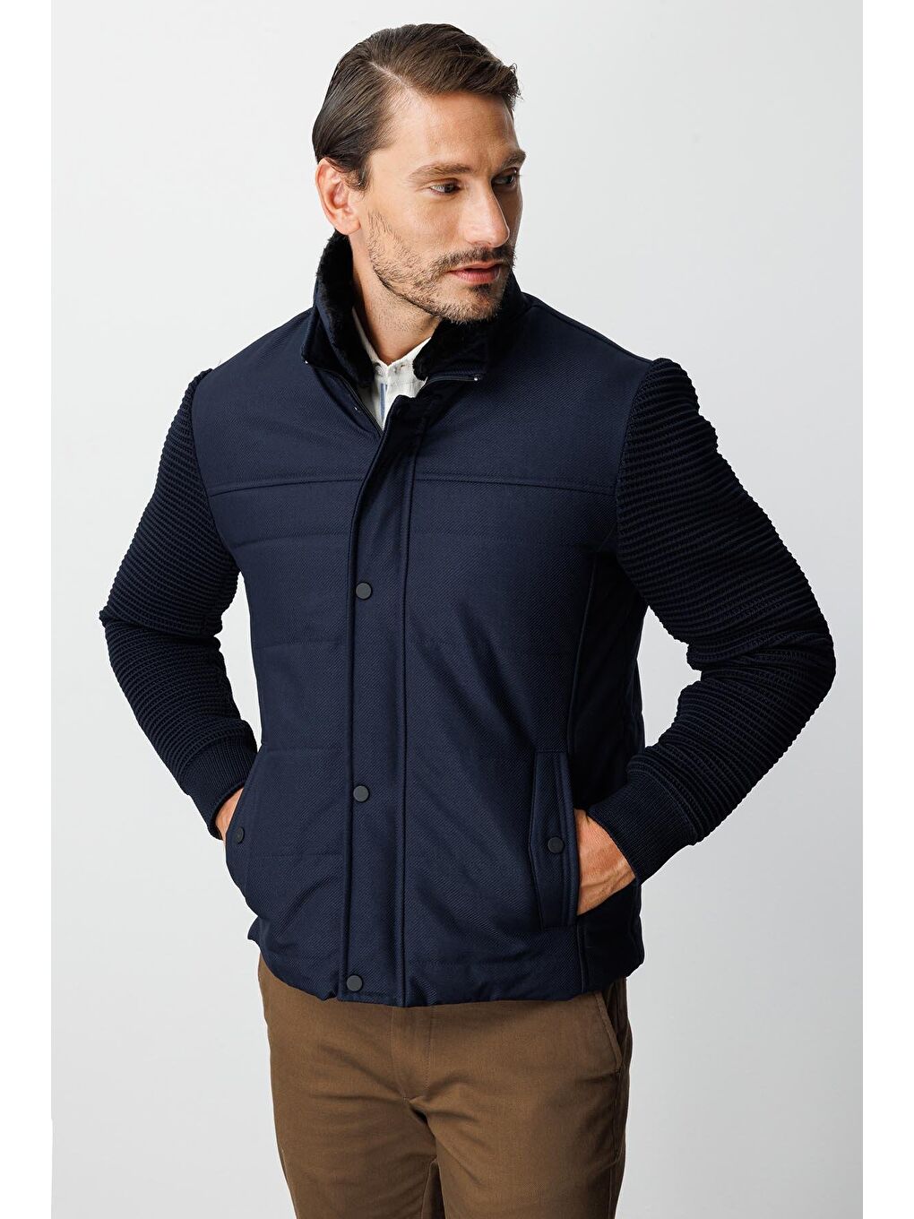 Lacivert Erkek Lacİvert Standart Std Mont-6