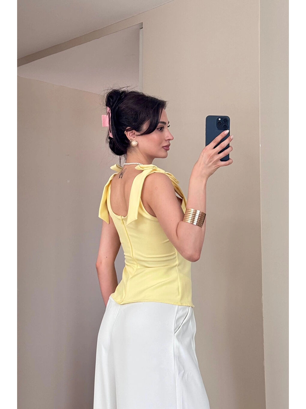 Kadın Sarı Bluz 1041-2999-3