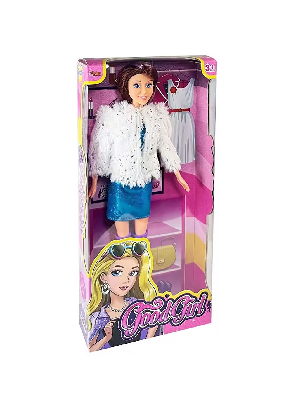 Good Girl Ceketli Parlak Elbiseli Bebek Turkuaz