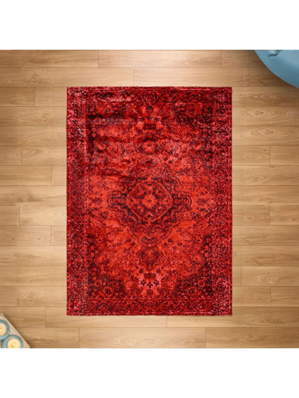 Soft Gazni Makine Halısı - Kırmızı - 160x230 cm