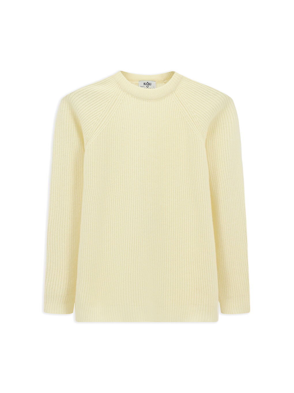 Ekru Bisiklet Yaka Regular Fit Yünlü Triko Kazak-6