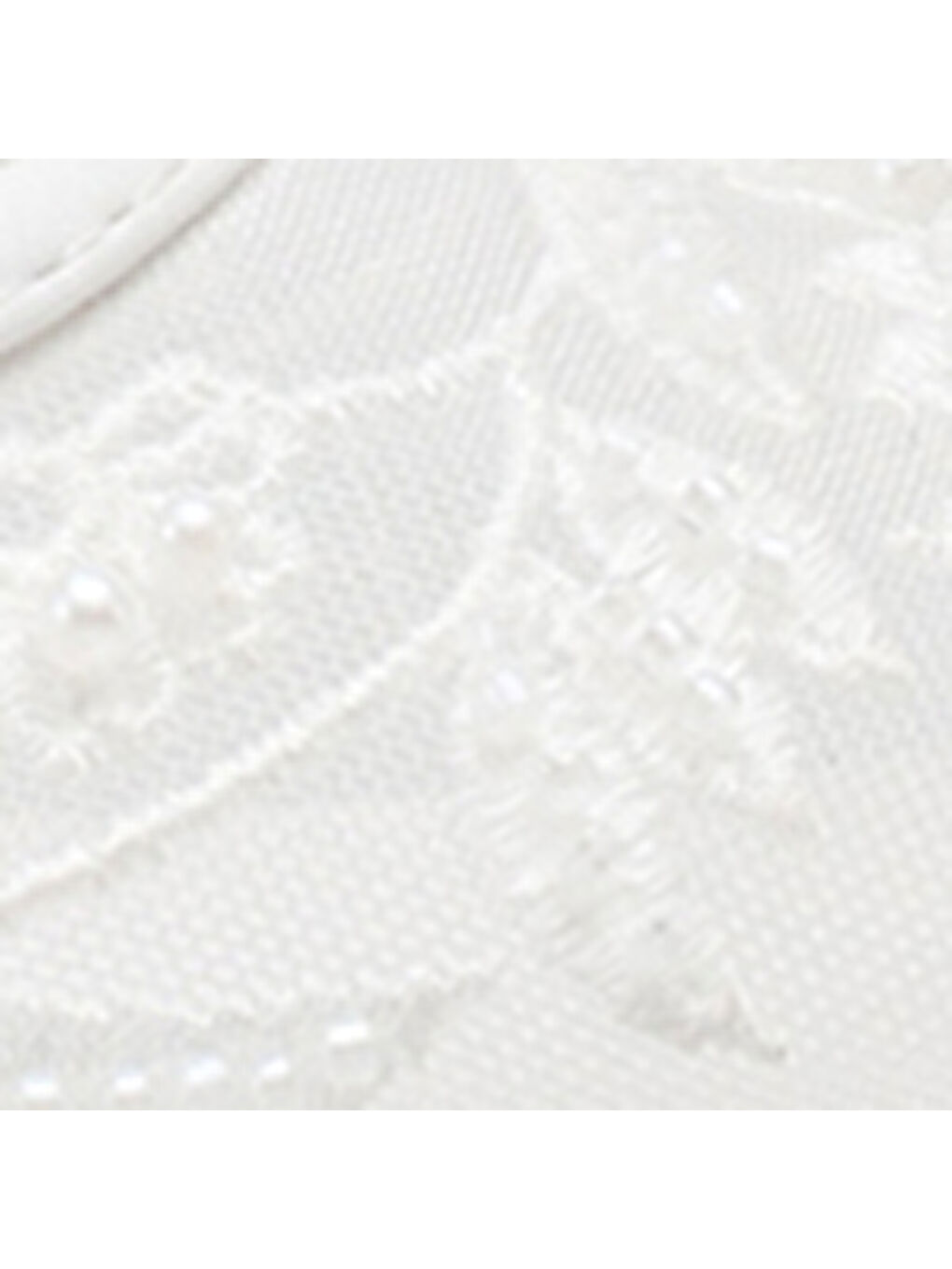 Beyaz Mathilde Dantelli Fileli Nakışlı Kadın Babet-6