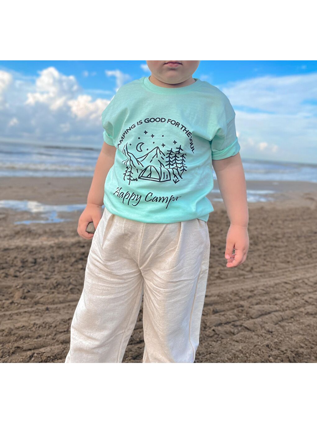 Yeşil Organik Oversize Yazlık-6