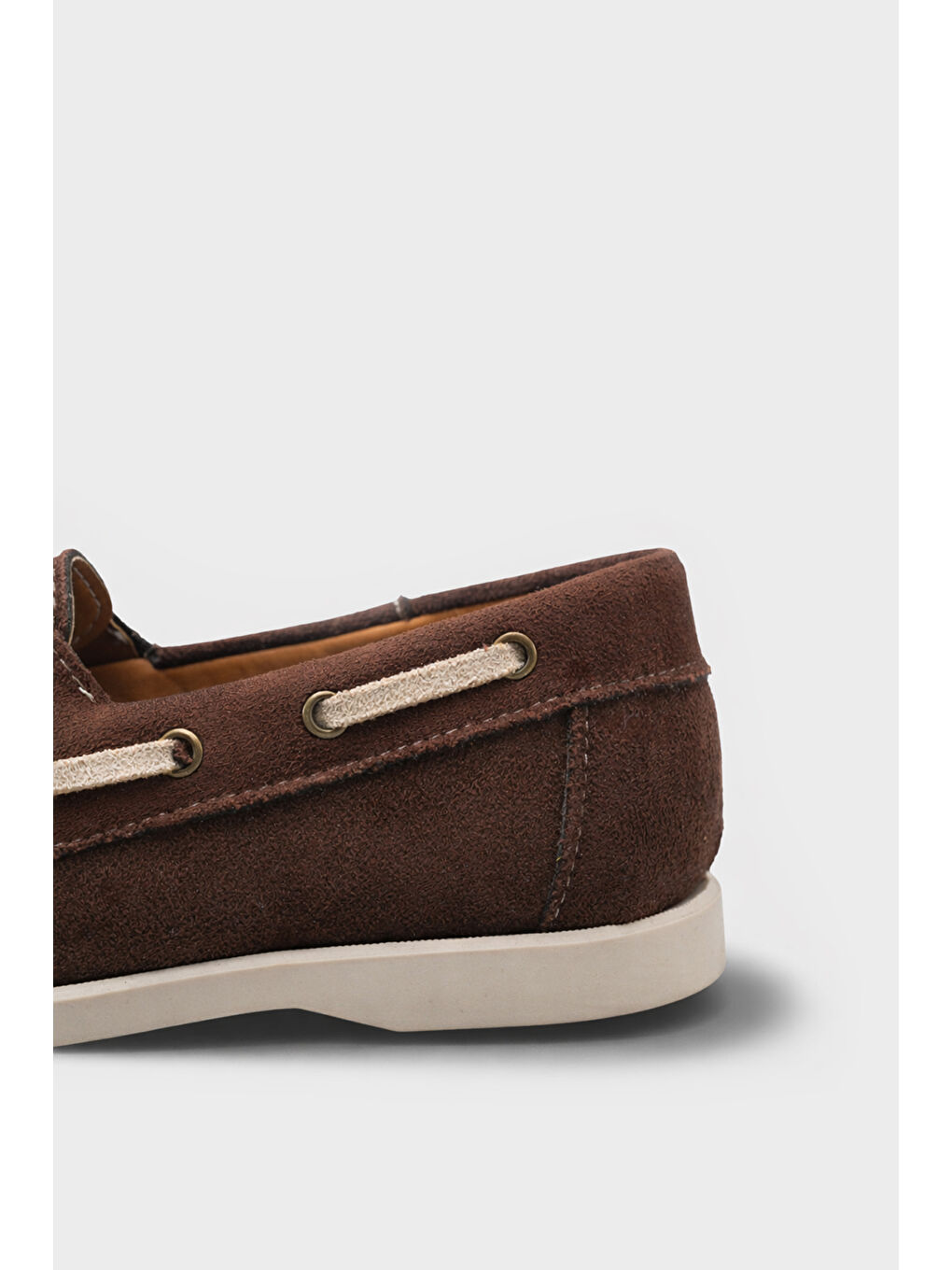 Kahverengi Bria Bağcıklı Boncuklu Konfor Kadın Loafer Tekne Ayakkabısı-2