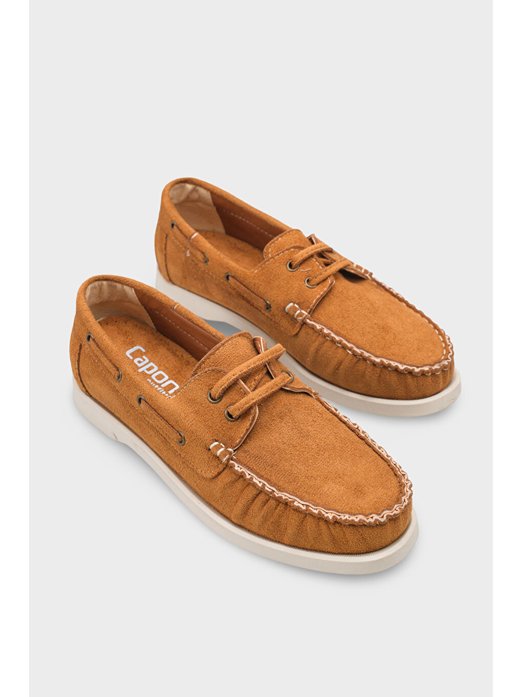 Kahverengi Bria Bağcıklı Boncuklu Konfor Kadın Loafer Tekne Ayakkabısı-1