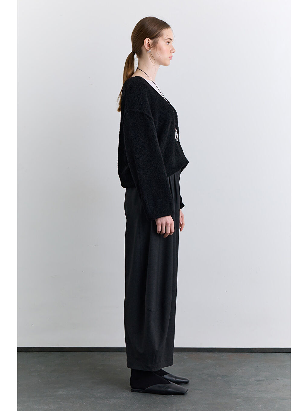 Soft Dokulu Kazak Siyah-1