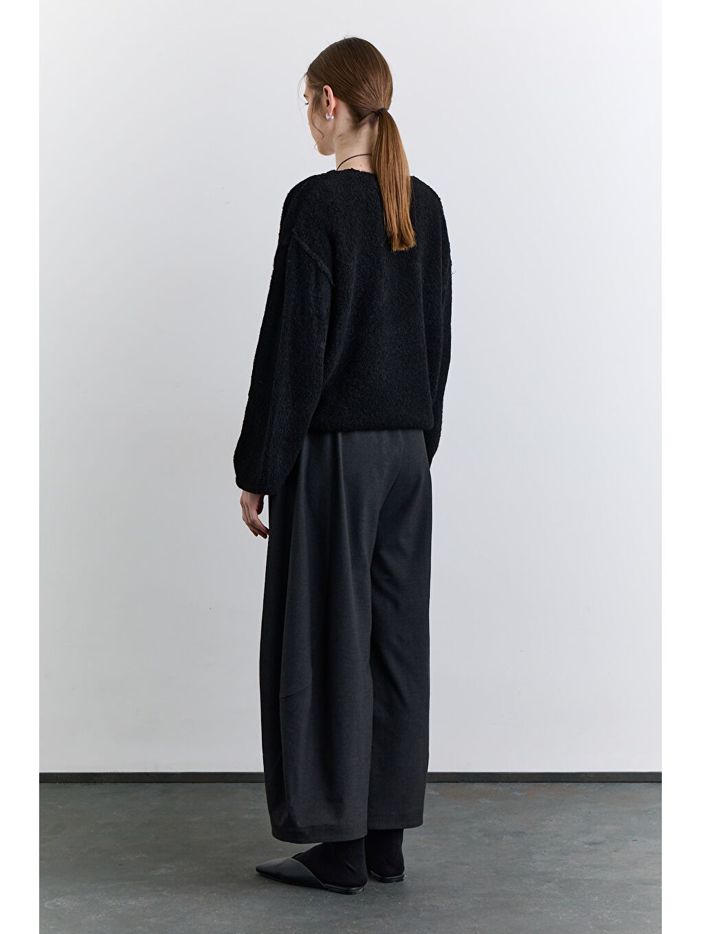 Soft Dokulu Kazak Siyah-2