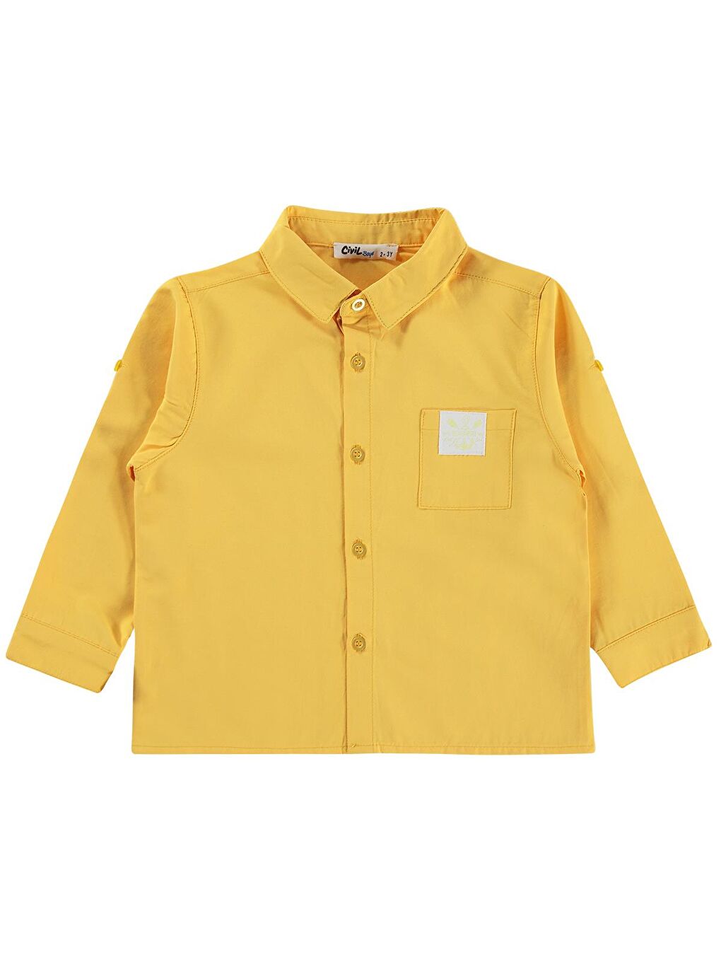 Sarı Boys Sailin Baskılı Tişörtlü 2-5 Yaş Gömlek - Hardal 2-3 Yaş-1