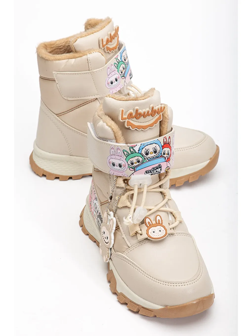 Bej D813 Günlük Ortopedik Soğuk Geçirmez Kız Çocuk Botu