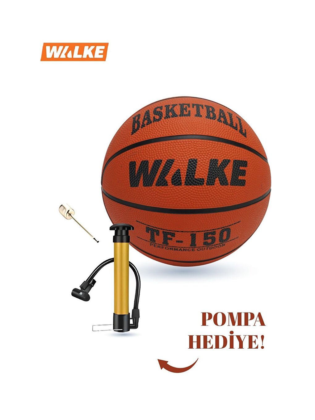 Kırmızı Premium 7 Numara Basketbol Topu Pompa Hediyeli-0