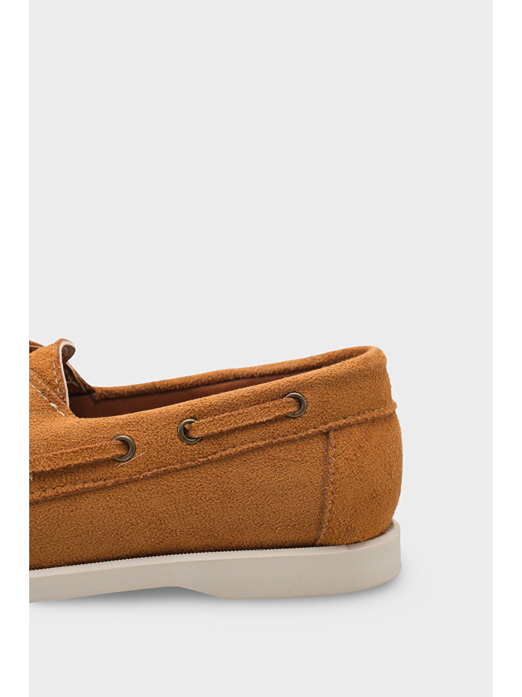 Kahverengi Bria Bağcıklı Boncuklu Konfor Kadın Loafer Tekne Ayakkabısı-3