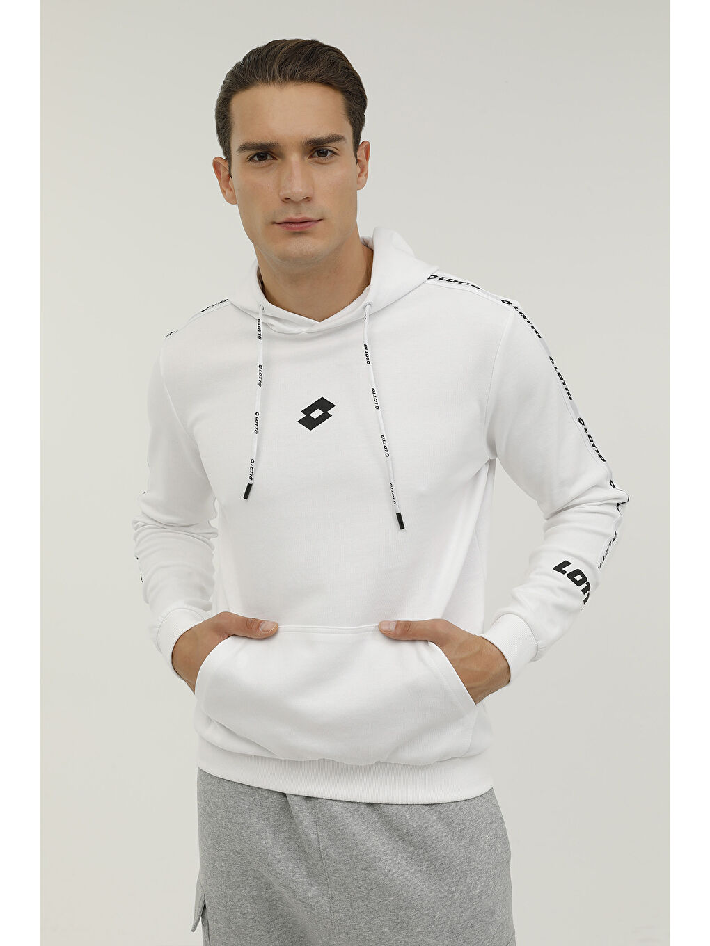 LOTTO Beyaz M-SN954 STEWART HOODIE 2P Beyaz Erkek Sweatshirt