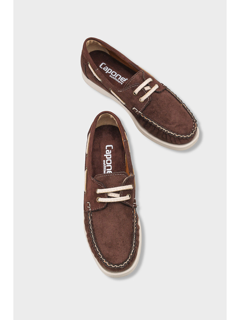 Kahverengi Bria Bağcıklı Boncuklu Konfor Kadın Loafer Tekne Ayakkabısı-5