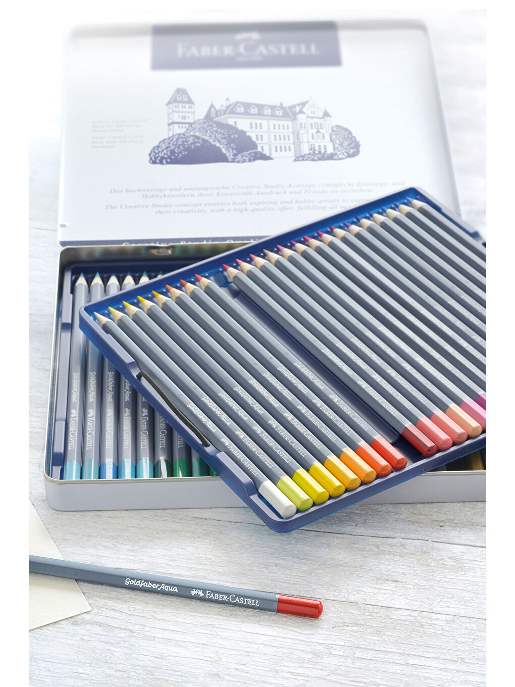 Goldfaber Aqua Boya Kalemi 48 Renk, Suda Çözünebilir, Yüksek Pigmentli, Yumuşak ve Canlı Renkler-3