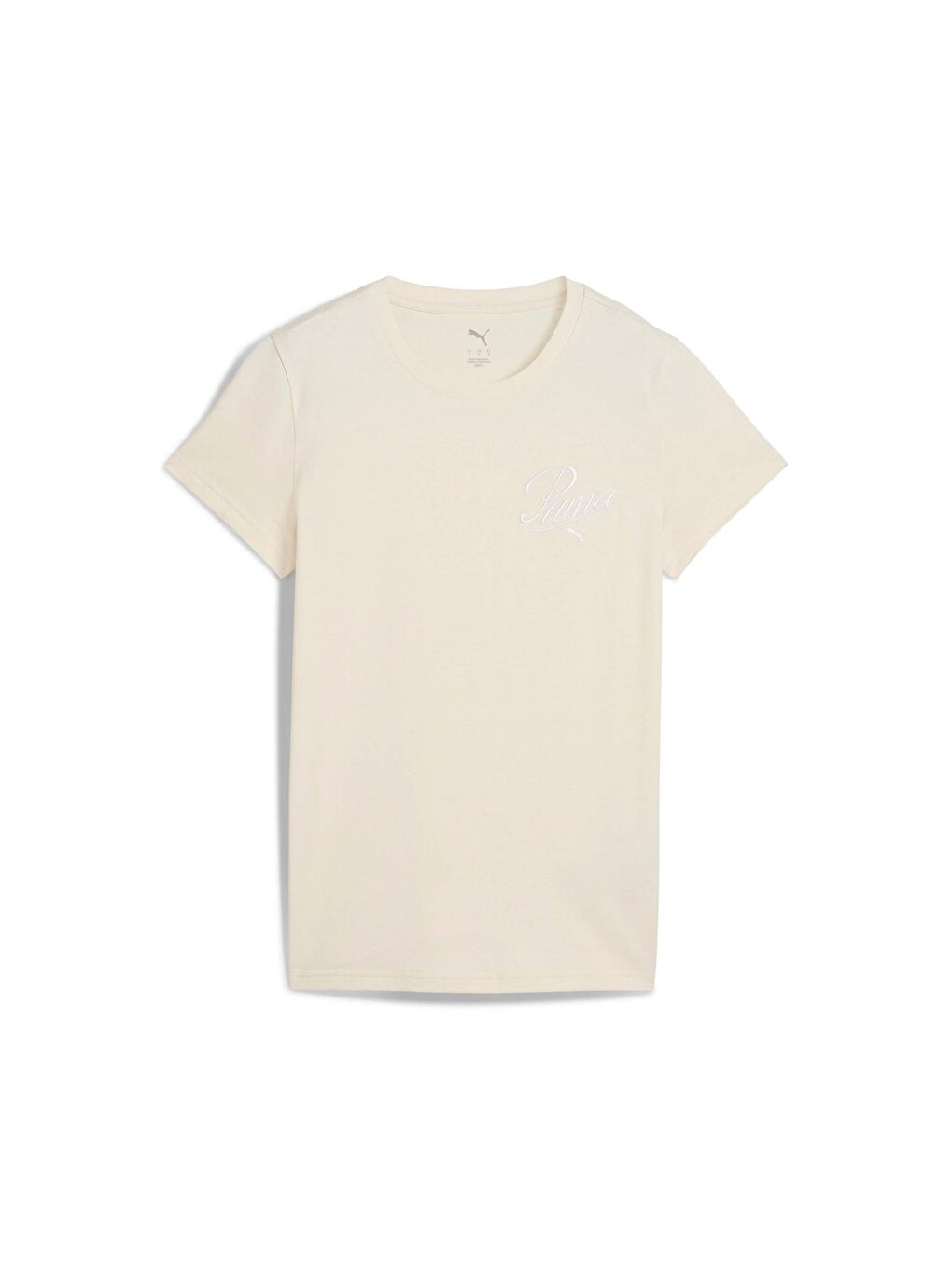 Beyaz Kadın ESS SCRIPT Antrenman Tişörtü