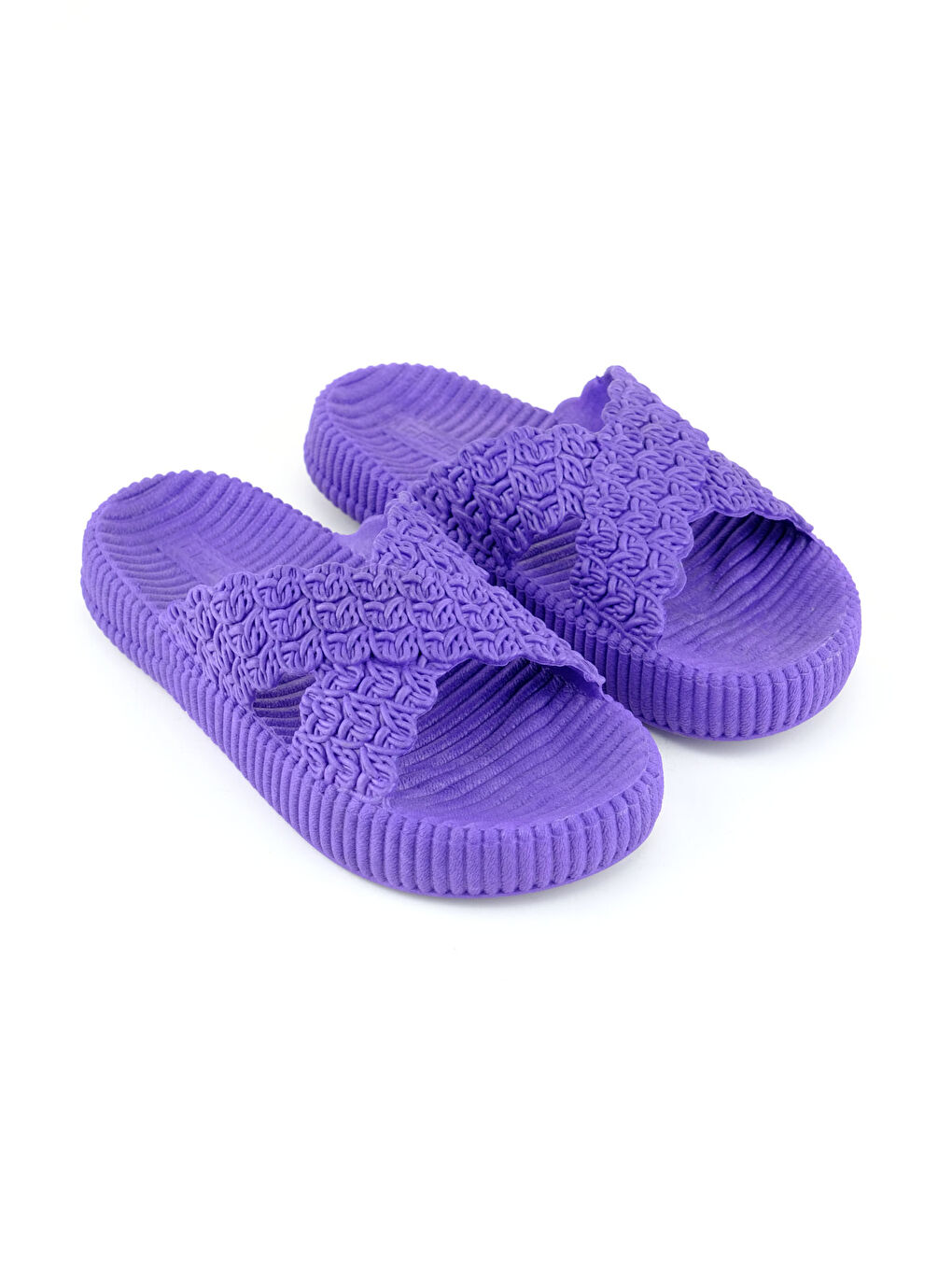 Mor Kadın Yazlık Ev Banyo Islak Zemine Uygun Terlik-2