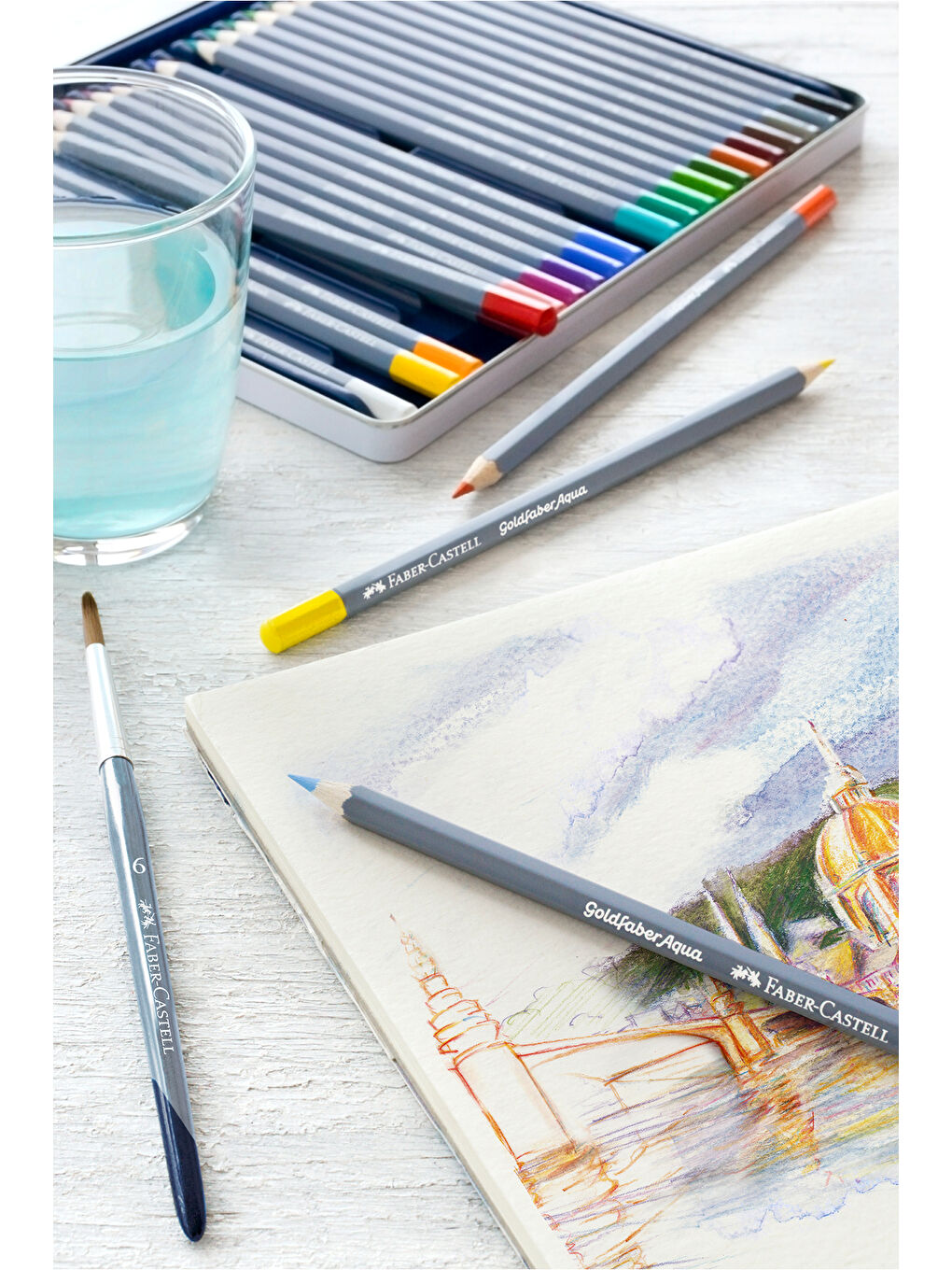 Goldfaber Aqua Boya Kalemi 48 Renk, Suda Çözünebilir, Yüksek Pigmentli, Yumuşak ve Canlı Renkler-6