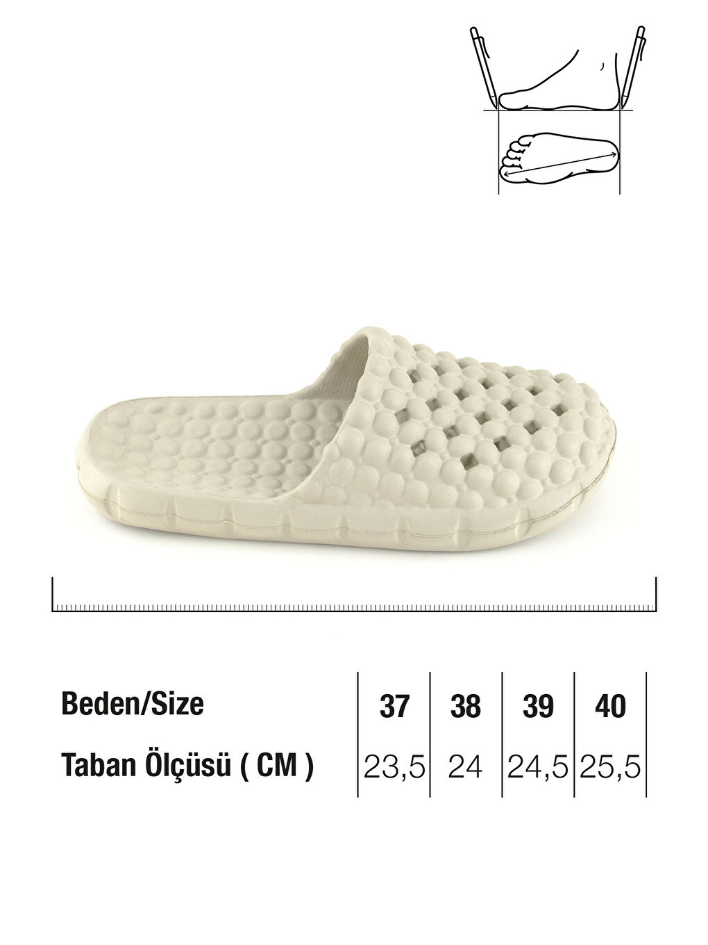 Bej Yazlık Eva Kadın Ev Banyo Bahçe Havuz Plaj Terlik-1