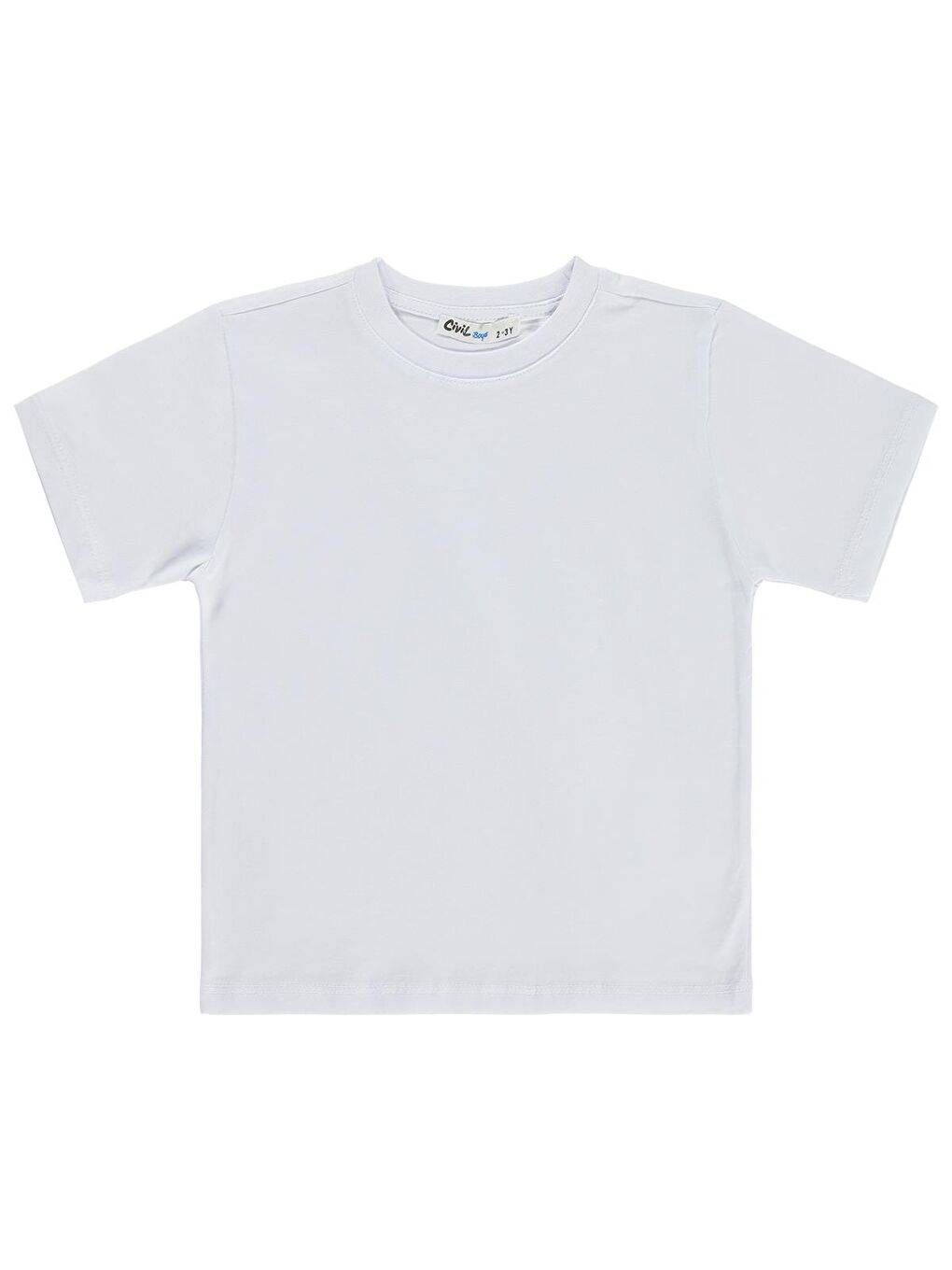 Boys Basic 2-5 Yaş Tişört - Beyaz