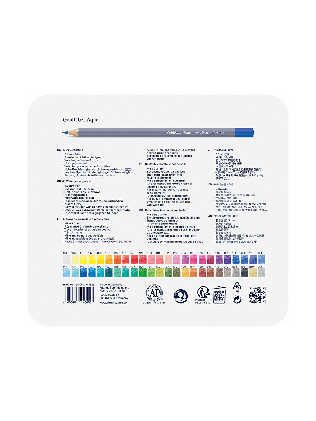 Goldfaber Aqua Boya Kalemi 48 Renk, Suda Çözünebilir, Yüksek Pigmentli, Yumuşak ve Canlı Renkler-7