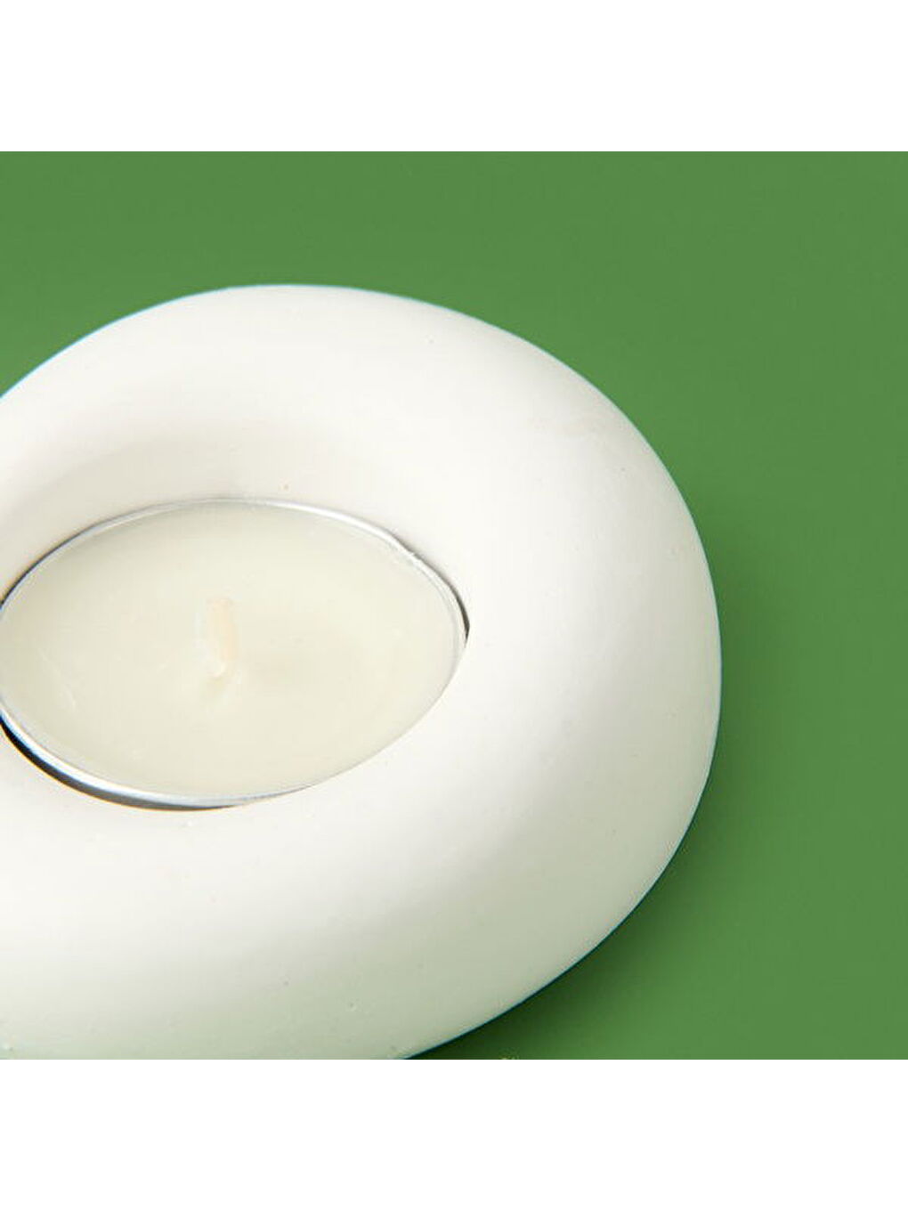 Deco Taş Mumluk - Beyaz - 5 cm-2