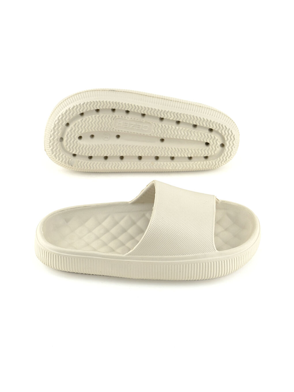 Bej Yazlık Islak Zemine Uygun Kadın Terlik-4