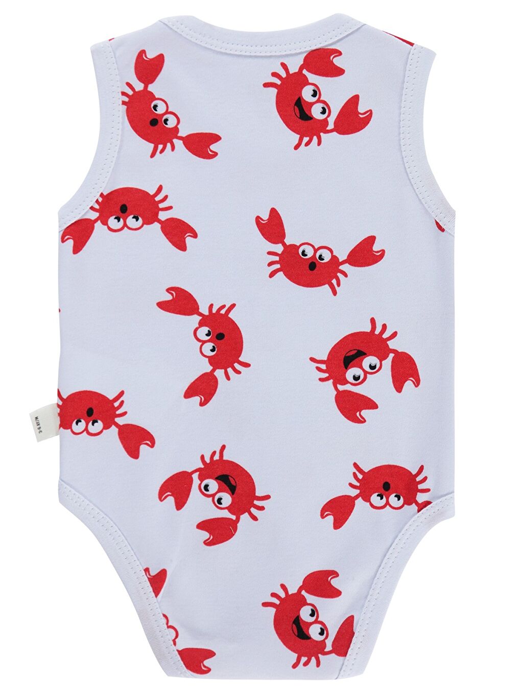 Baby Yengeç Empirme 3-36 Ay Çıtçıtlı Badi - Beyaz-1