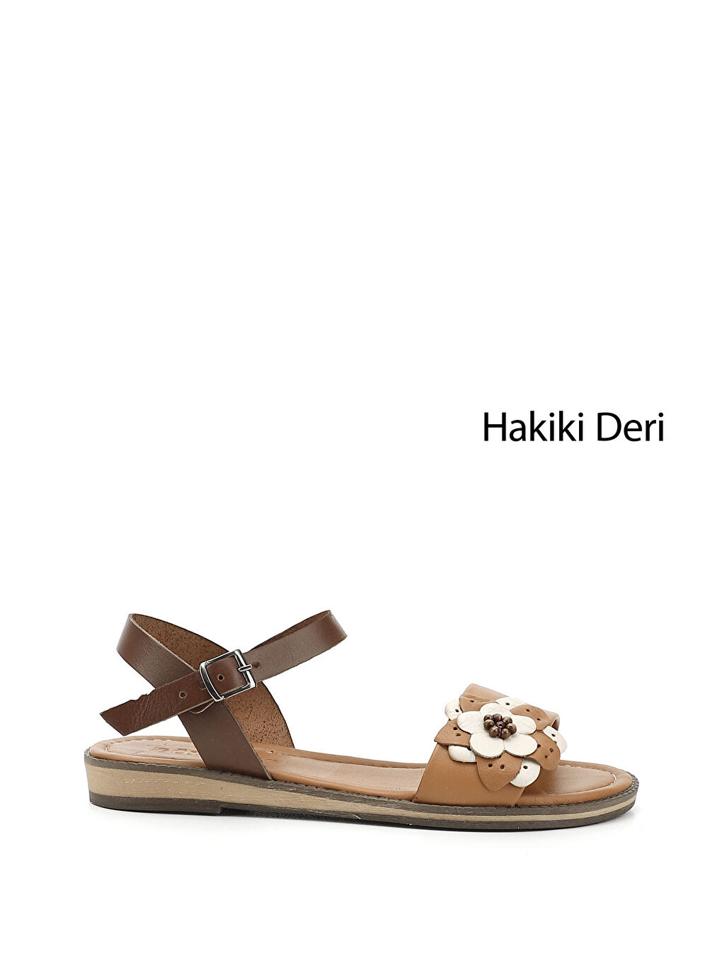 Kahverengi Kadın ÇİKOLATA KAHVE Hakiki Deri Sandalet