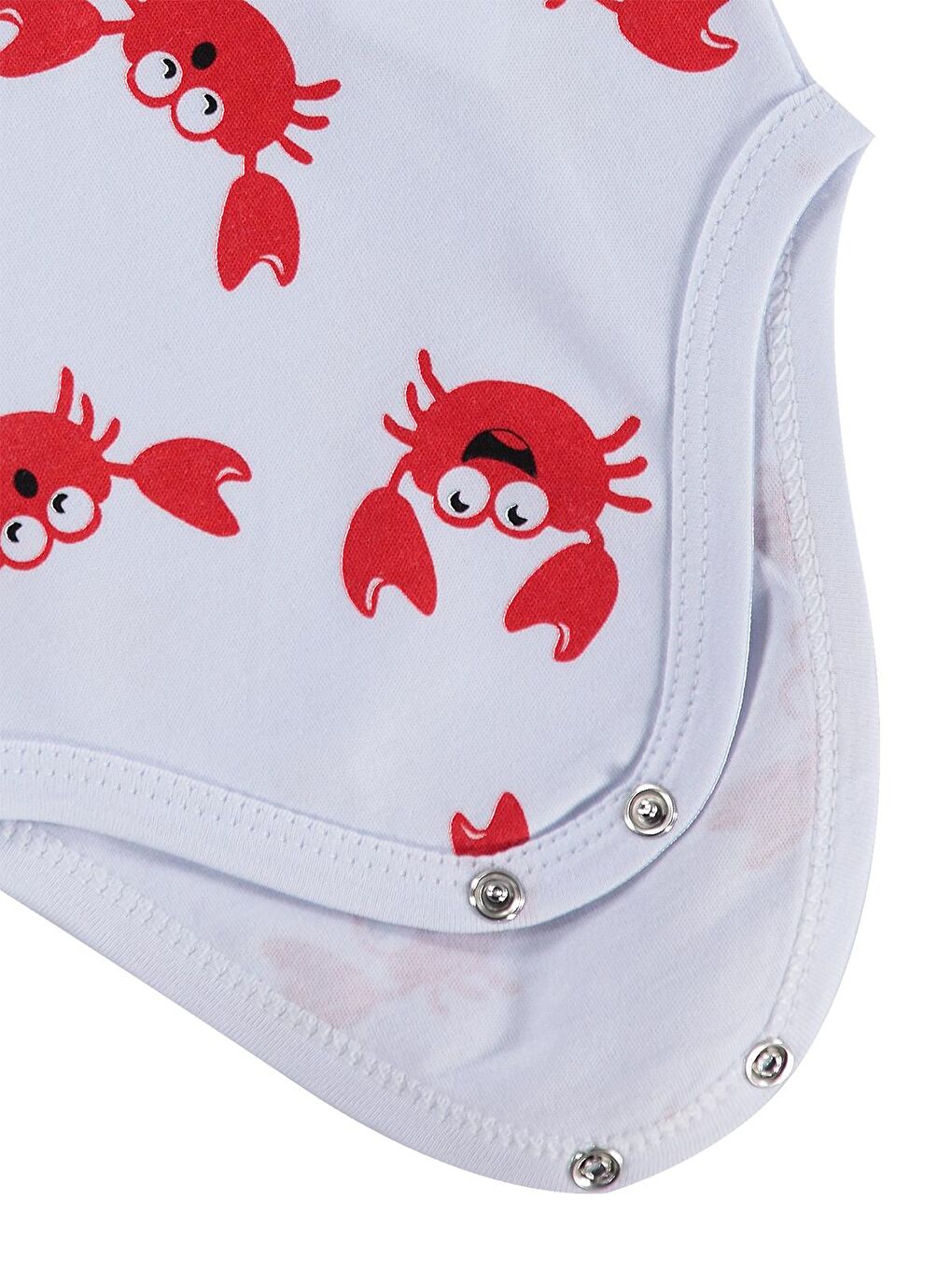 Baby Yengeç Empirme 3-36 Ay Çıtçıtlı Badi - Beyaz-2