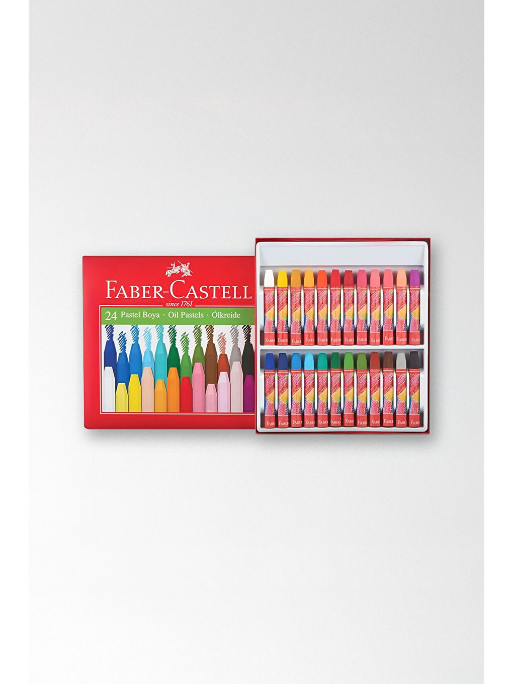 Pastel Boya, 24 Renk, Pratik Taşıma Çantalı, Canlı ve Yumuşak Renkler, Kolay Kullanım, Tasarım-1