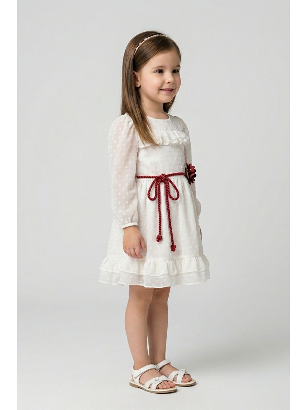 Beyaz Kız Çocuk Abiye-1