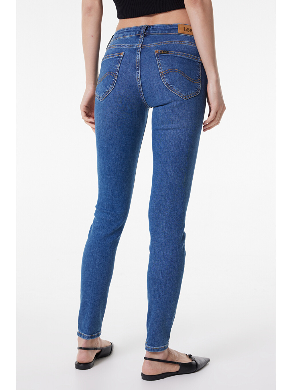 Bej Skinny Fit Dar Kesim Normal Bel Açık Mavi Scarlett Esnek Jean Denim Jean Pantolon-4