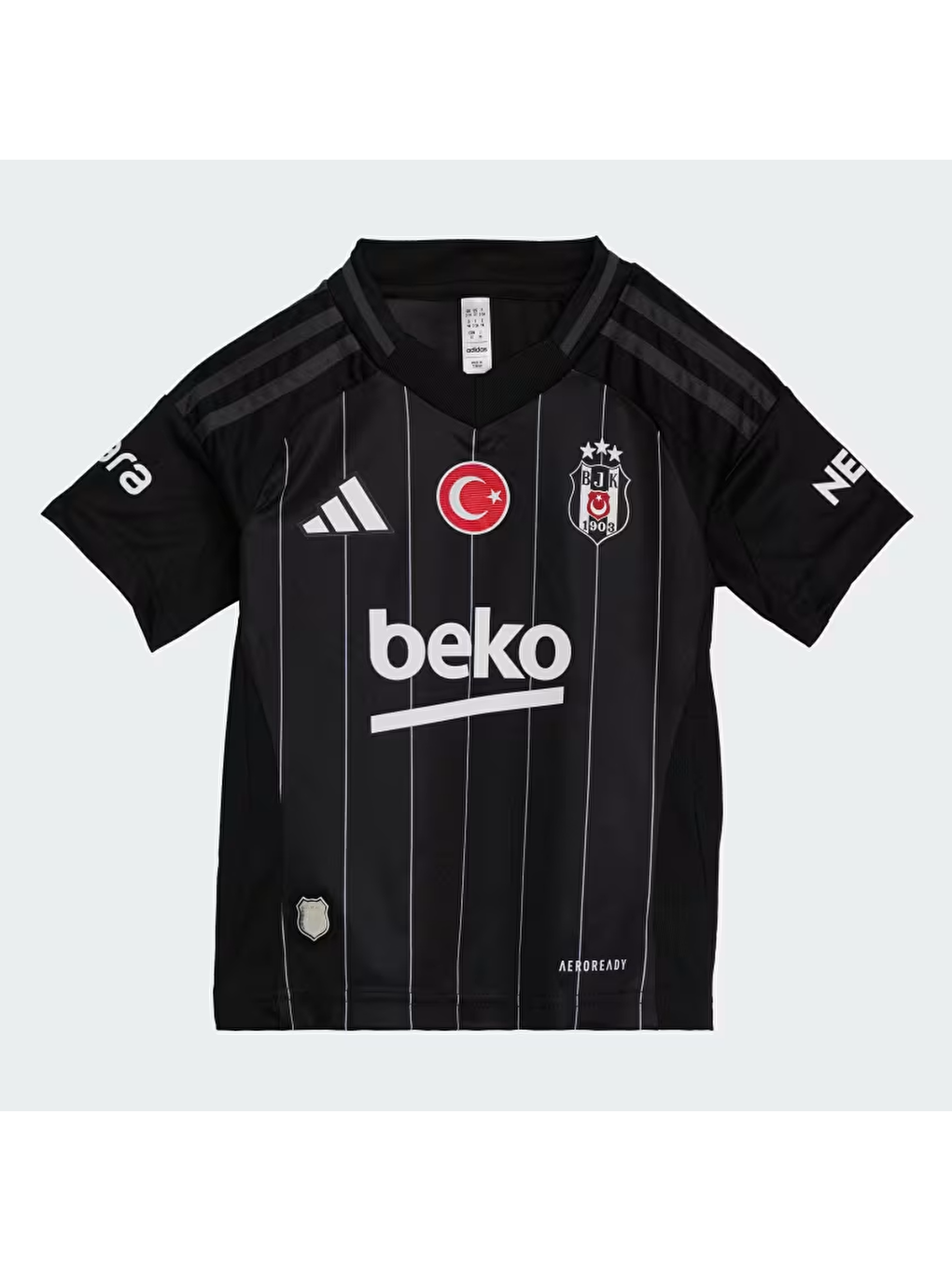 Adidas Beşiktaş Away Minikit Çocuk Siyah Yuvarlak Yaka Forma - 1