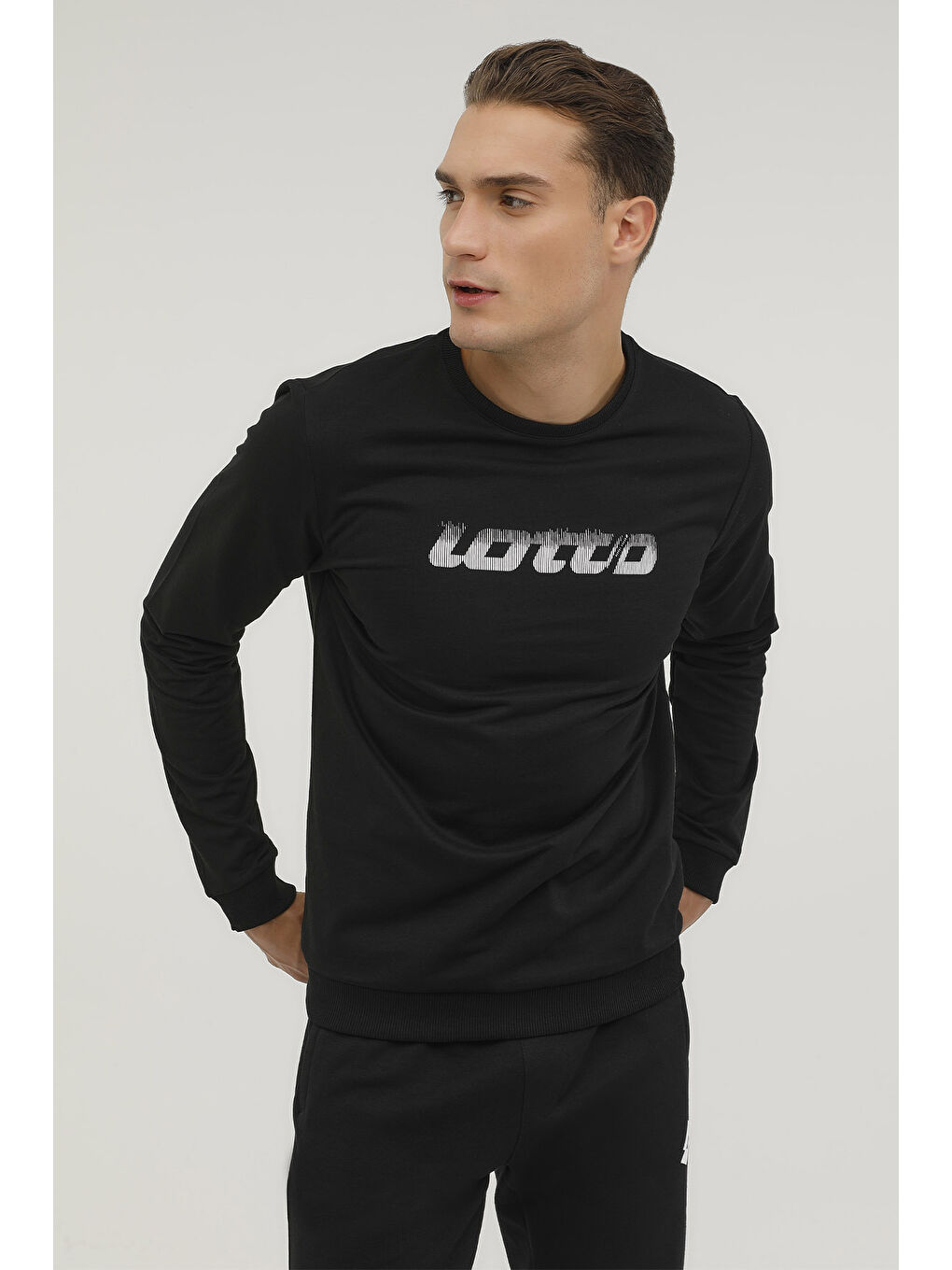 LOTTO Siyah M-MANCIO SWEATSHIRT 2PR Siyah Erkek Sweatshirt